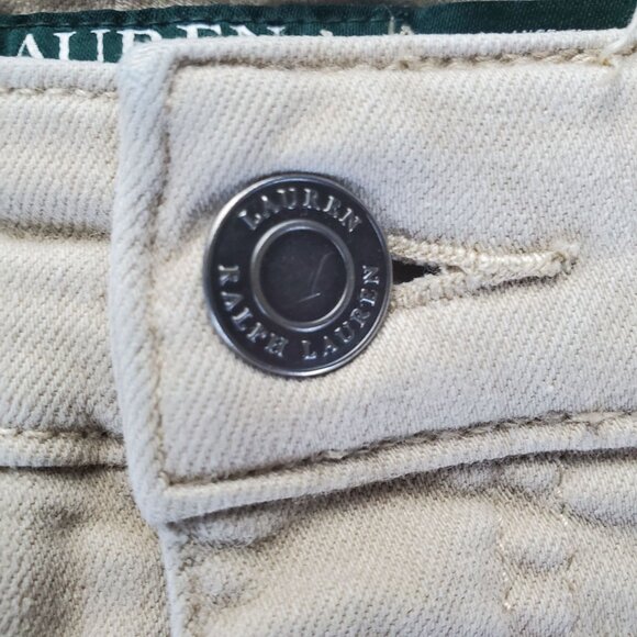 Lauren Ralph Lauren Jeans Womens Size 4 Tan Premier Skinny Ankle Stretch Denim - Picture 6 of 14